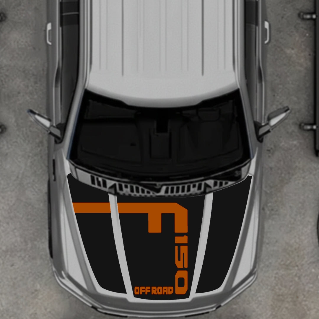 Hood Panel Decal/Sticker - Style 8 Graphic Kit - For Ford F-150 2020-2026 - Premium Vinyl