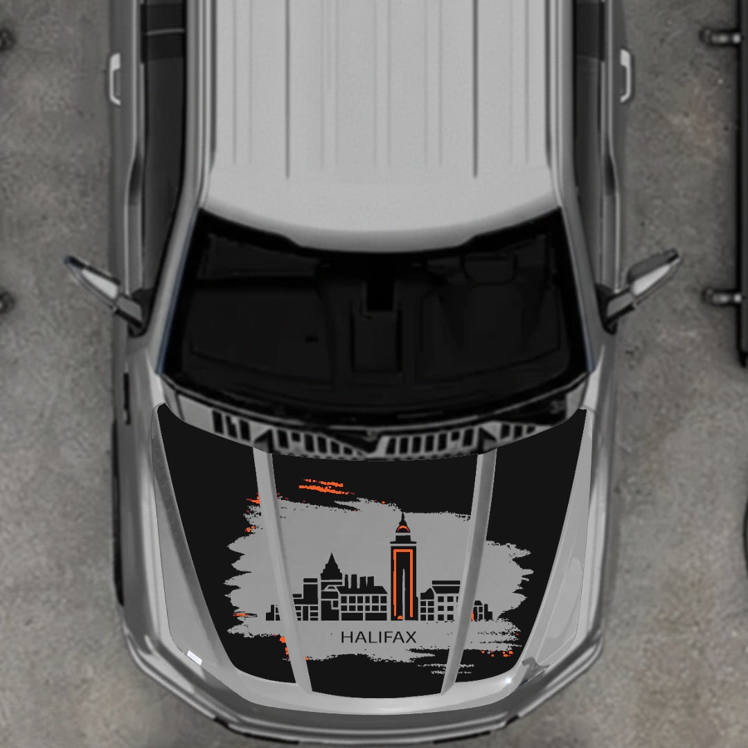 Hood Panel Decal/Sticker - Halifax - Cut Graphic Kit - For Ford F-150 2020-2026 - Premium Vinyl