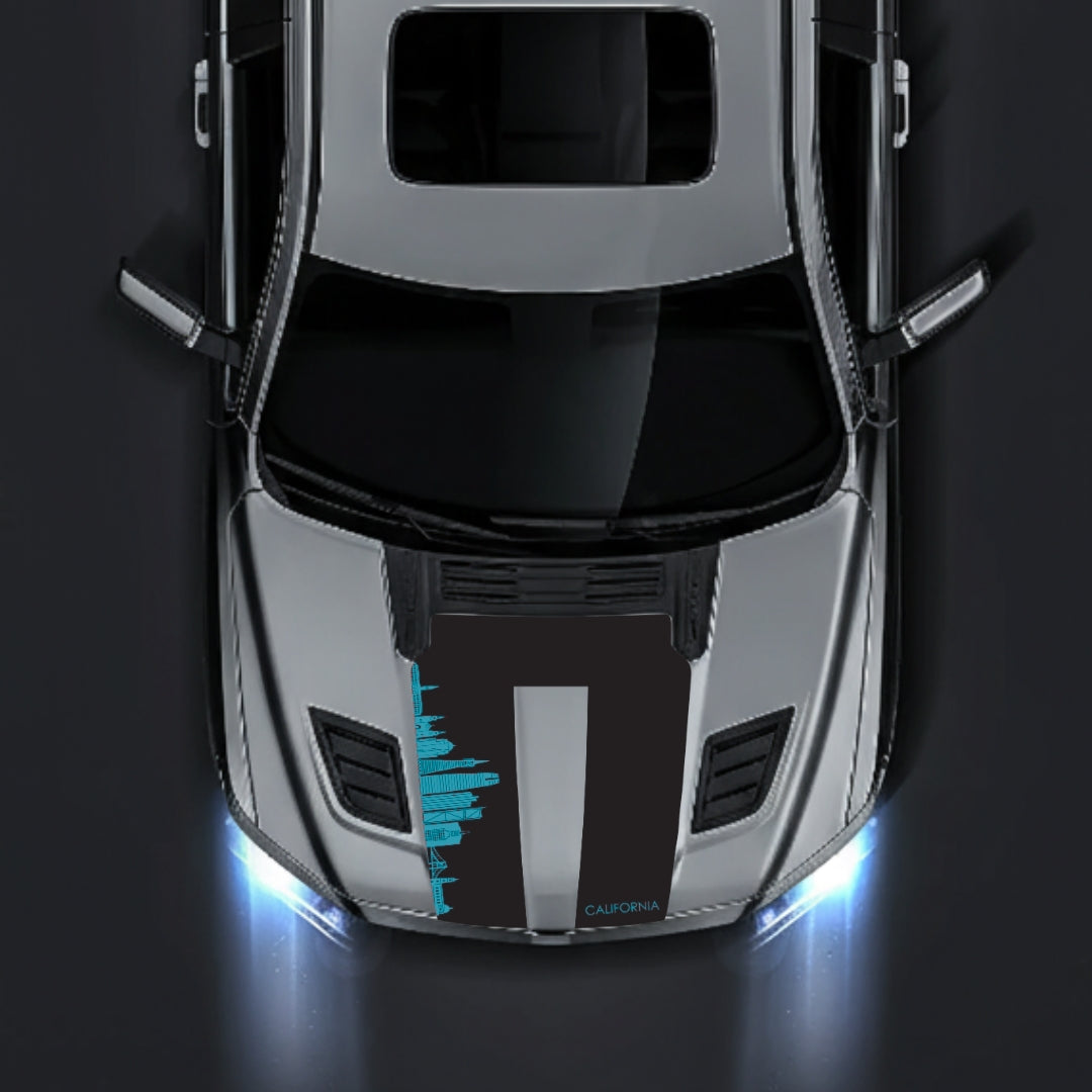 Hood Panel Decal/Sticker - California Skyline Graphic Kit - For Dodge RAM 1500 2019-2025 - Premium Vinyl
