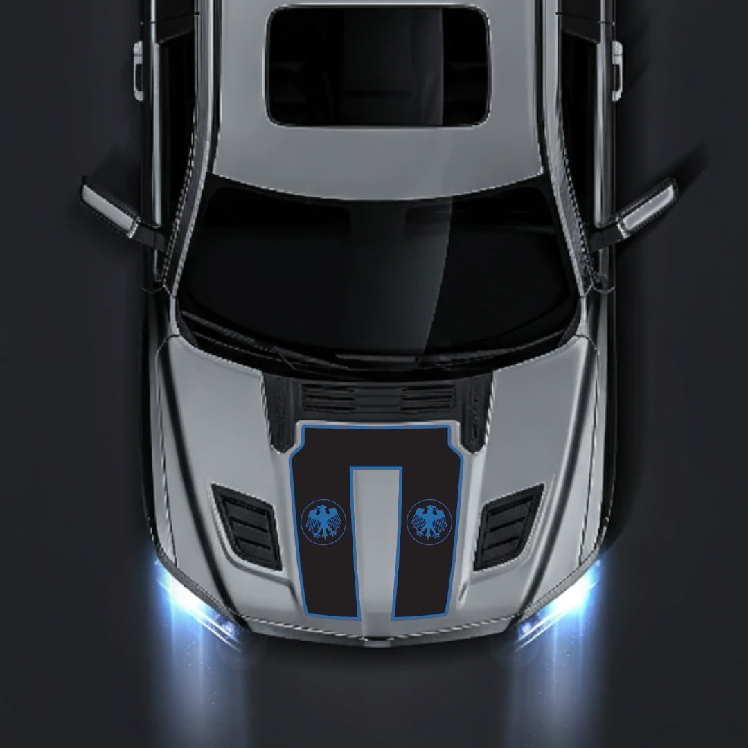 Hood Panel Decal/Sticker - Germany Visual Identity - Border Graphic Kit - For Dodge RAM 1500 2019-2025 - Premium Vinyl
