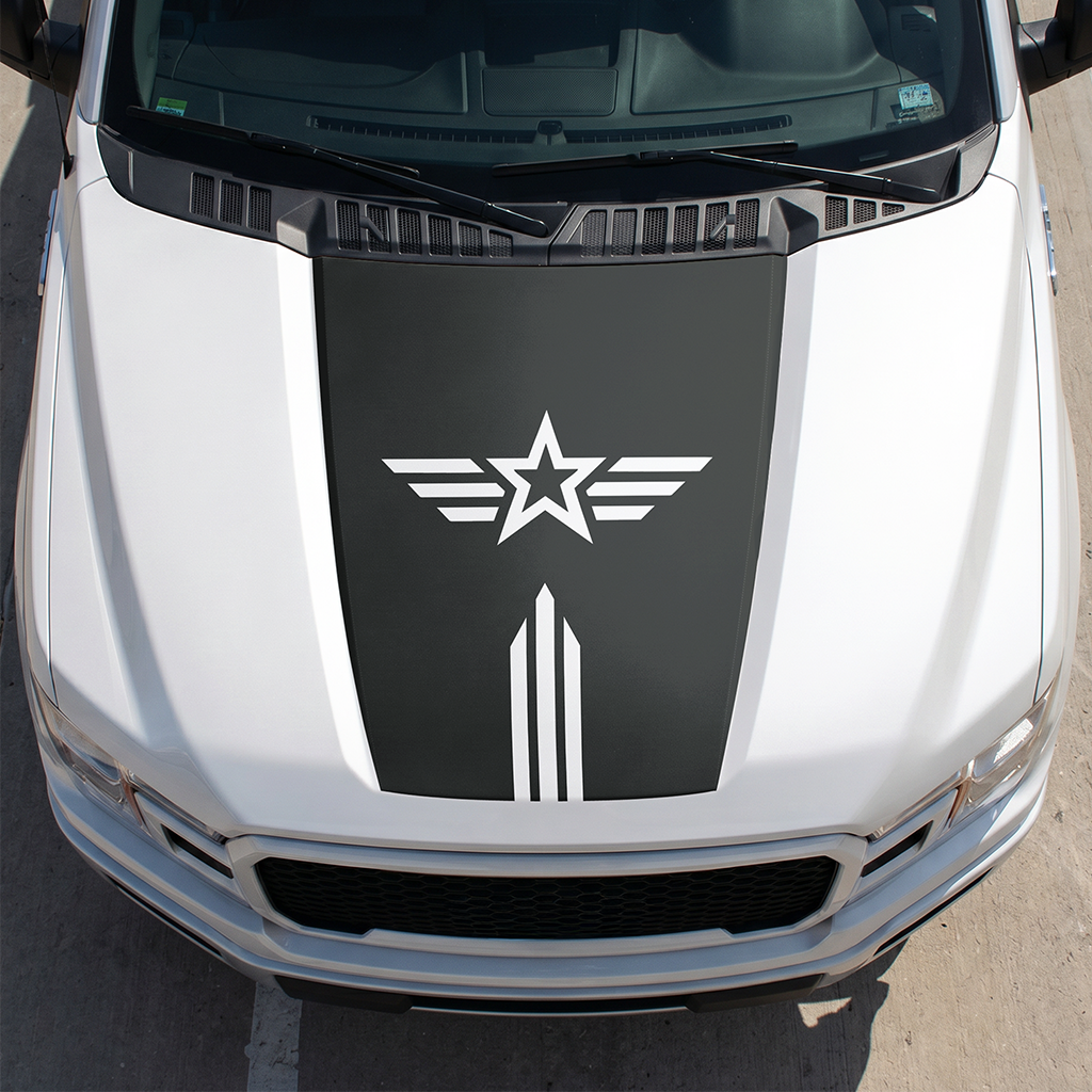 Hood Panel Decal/Sticker - Different Styles Graphic Decals Kit- For Ford F-150 2015-2020 - Premium Vinyl