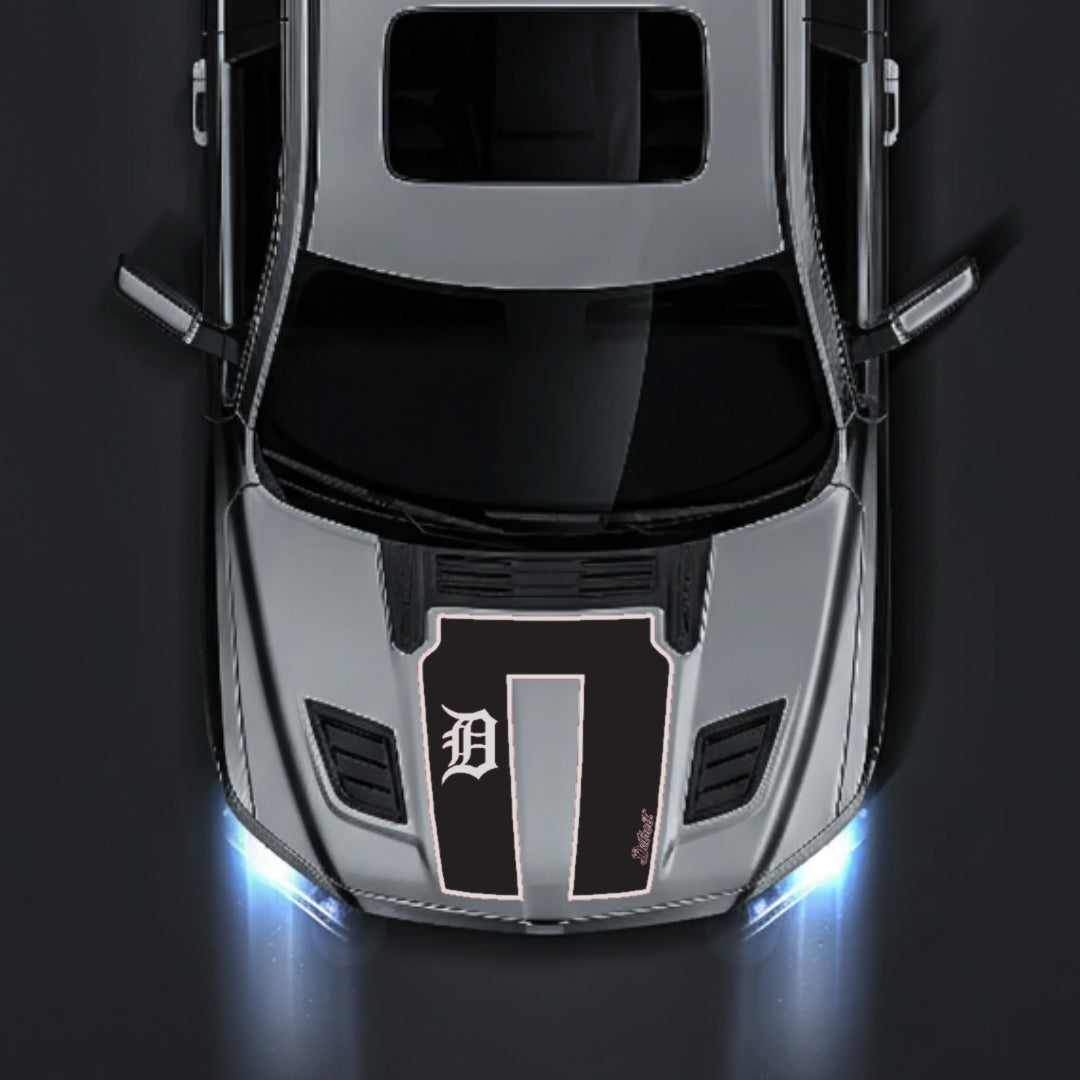Hood Panel Decal/Sticker - Detroit Street - Border Graphic Kit - For Dodge RAM 1500 2019-2025 - Premium Vinyl