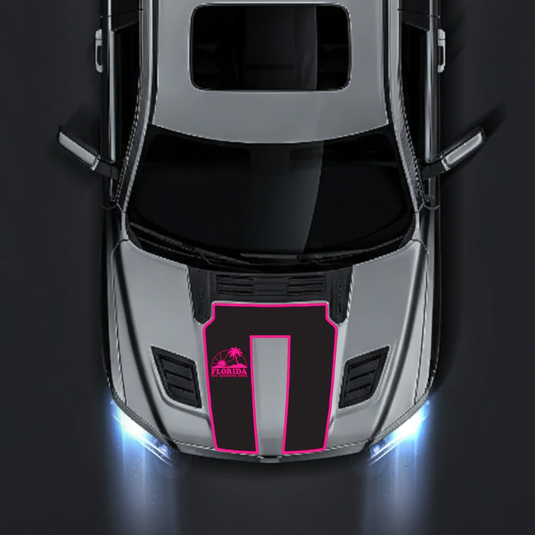 Hood Panel Decal/Sticker - Florida - Border Graphic Kit - For Dodge RAM 1500 2019-2025 - Premium Vinyl