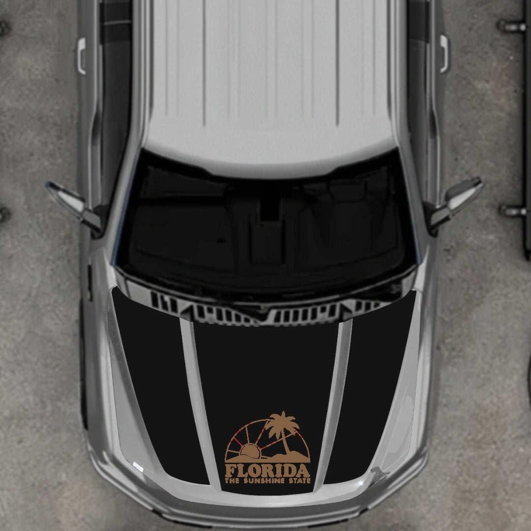 Hood Panel Decal/Sticker - Florida Graphic Kit - For Ford F-150 2020-2026 - Premium Vinyl