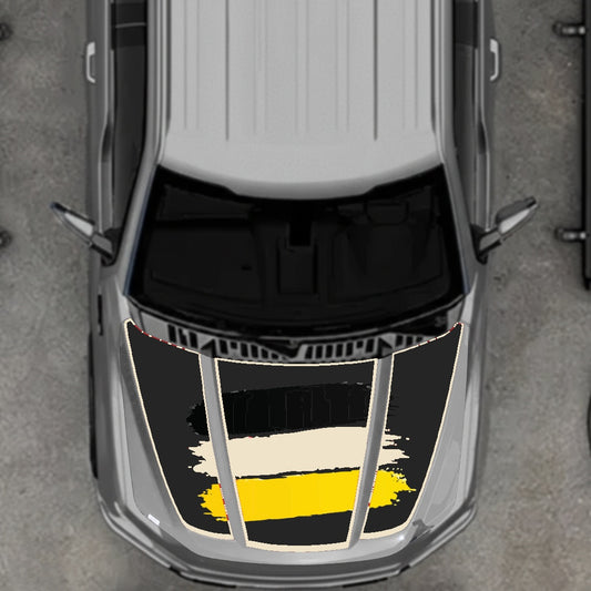 Hood Panel Decal/Sticker - Germany Flag - Border Graphic Kit - For Ford F-150 2020-2026 - Premium Vinyl