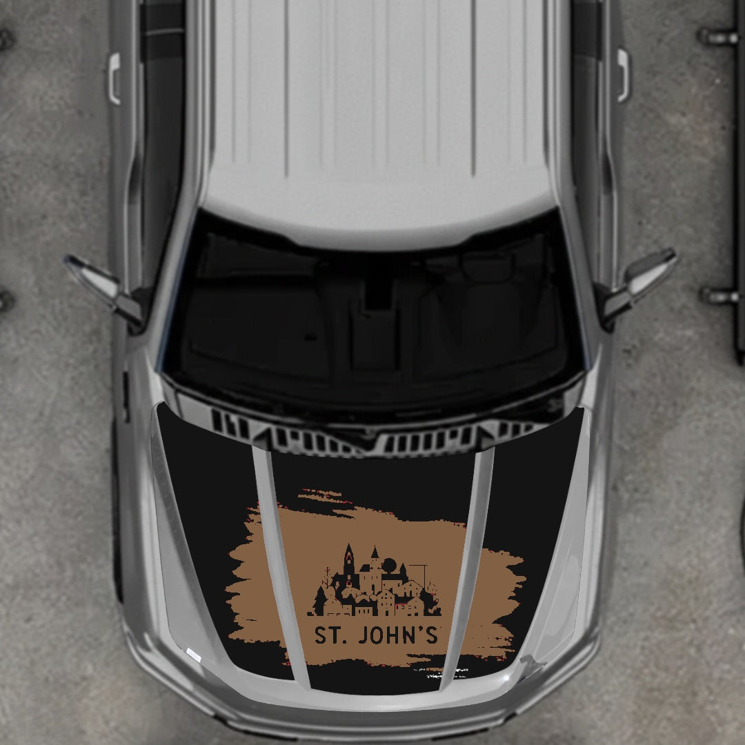 Hood Panel Decal/Sticker - St John's Graphic Kit - For Ford F-150 2020-2026 - Premium Vinyl