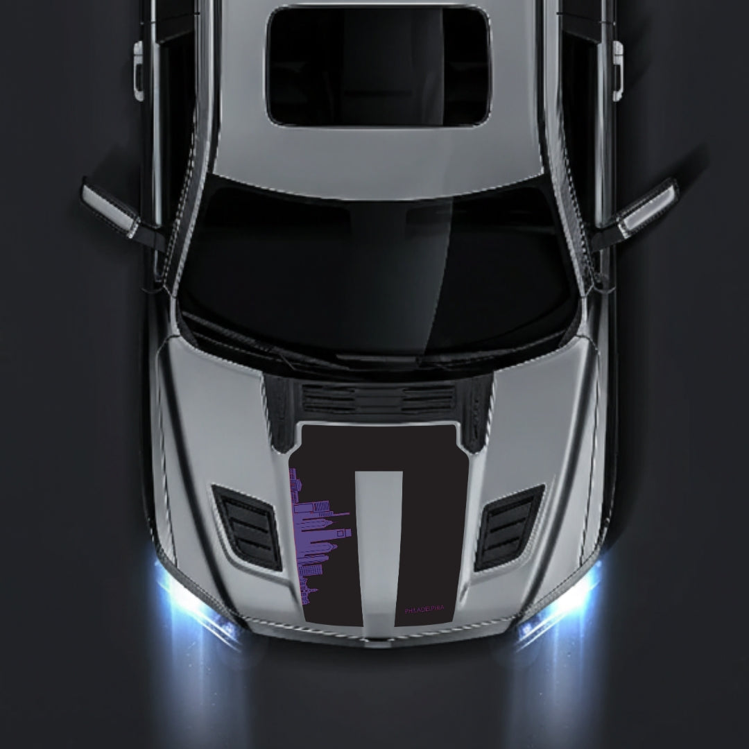 Hood Panel Decal/Sticker - Philadelphia Skyline Graphic Kit - For Dodge RAM 1500 2019-2025 - Premium Vinyl