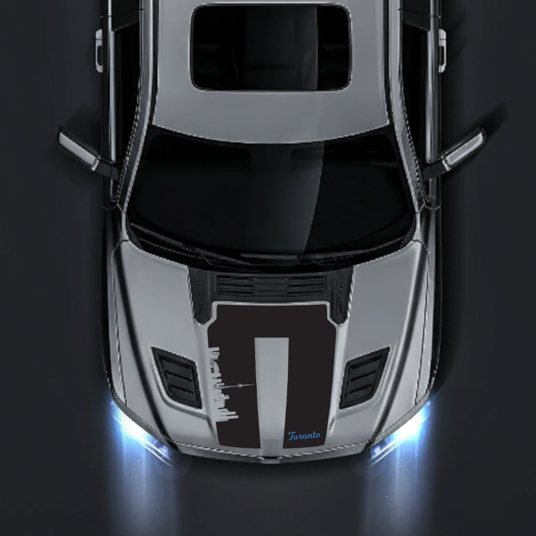 Hood Panel Decal/Sticker - Toronto Skyline - Cut Graphic Kit - For Dodge RAM 1500 2019-2025 - Premium Vinyl