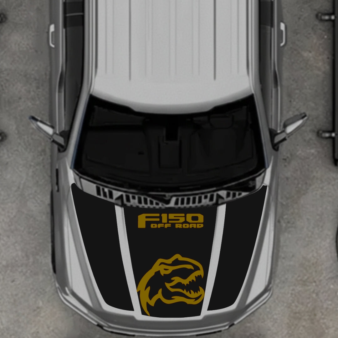 Hood Panel Decal/Sticker - Rex Style 9 Graphic Kit - For Ford F-150 2020-2026 - Premium Vinyl