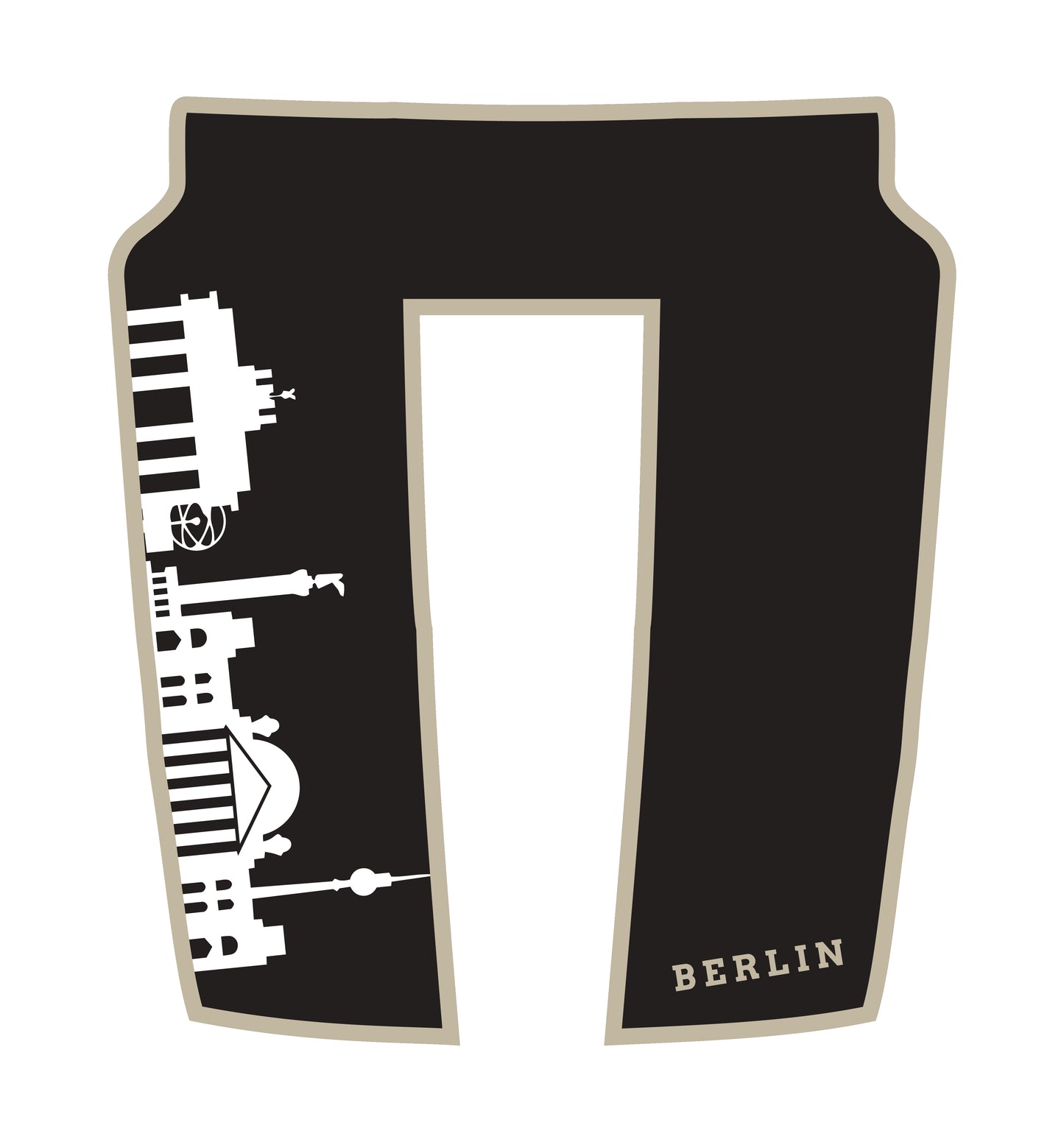 Performance Hood Panel Decal/Sticker - Berlin Skyline - Cut - Border Graphic Kit - For Dodge RAM 1500 2019-2025 - Premium Vinyl