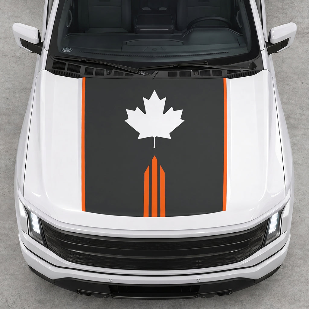 Hood Panel Decal/Sticker - Maple Graphic Decal Graphic Kit - For Ford F-150 2015-2020 - Premium Vinyl