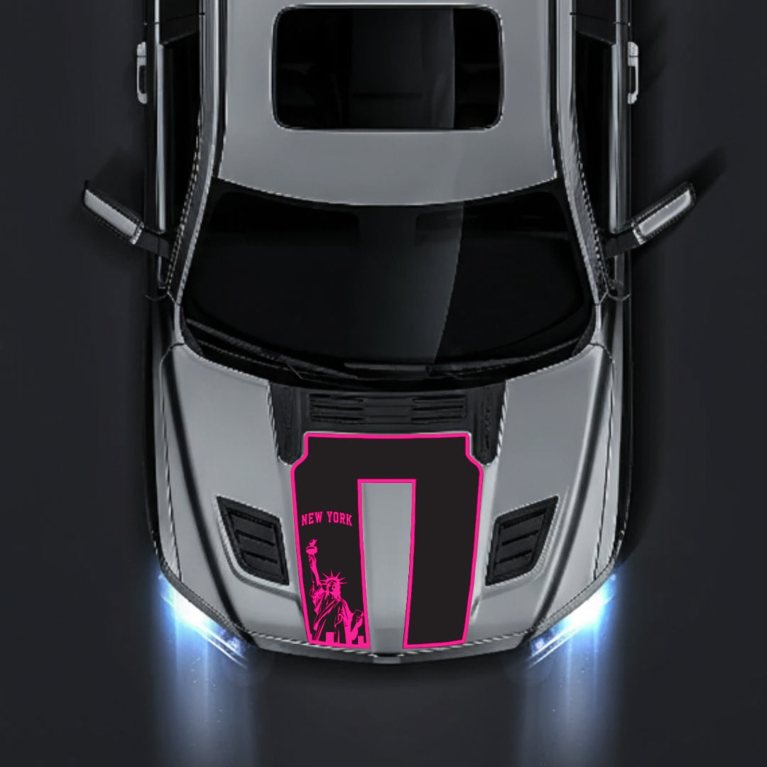 Hood Panel Decal/Sticker - New York - Border Graphic Kit - For Dodge RAM 1500 2019-2025 - Premium Vinyl