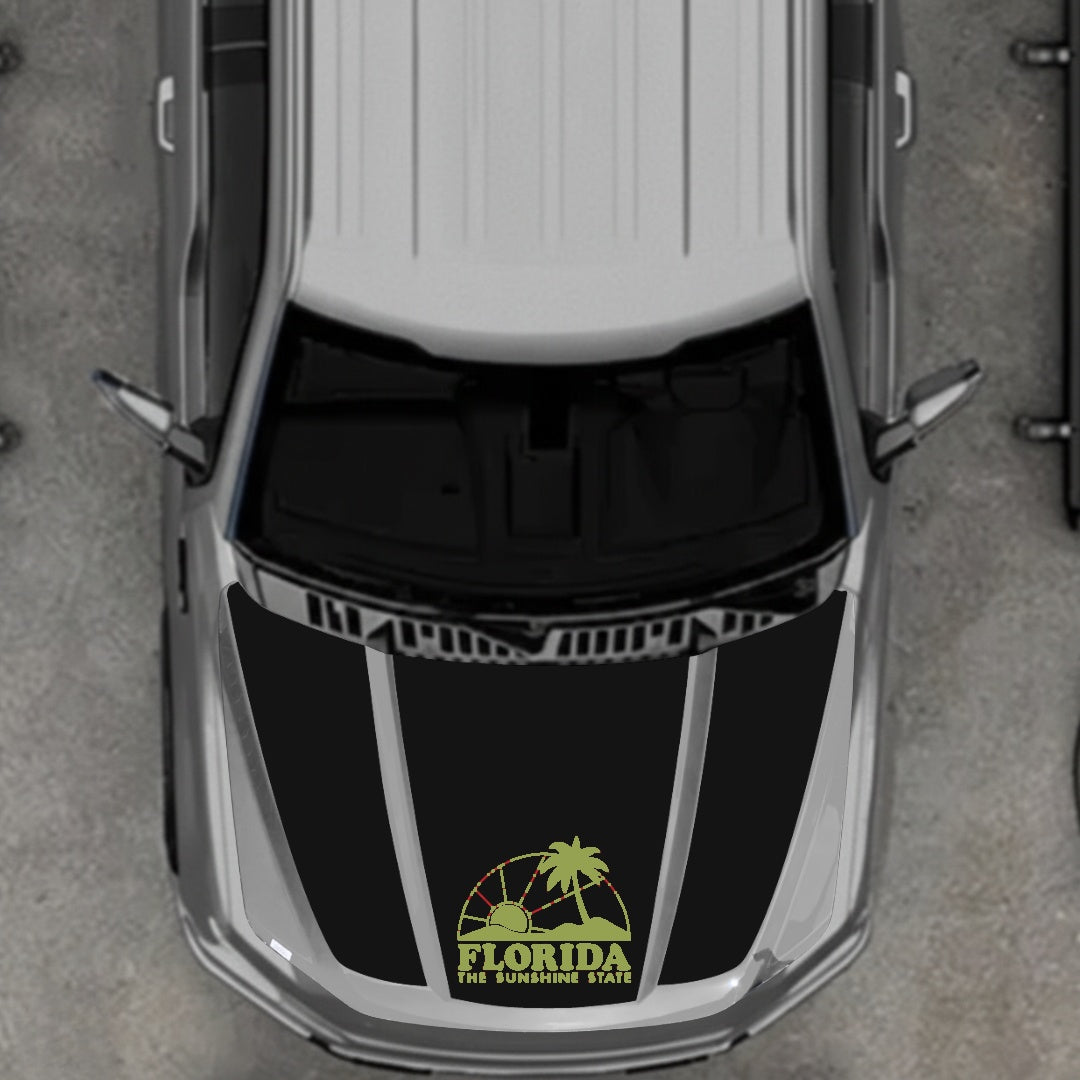 Hood Panel Decal/Sticker - Florida Graphic Kit - For Ford F-150 2020-2026 - Premium Vinyl