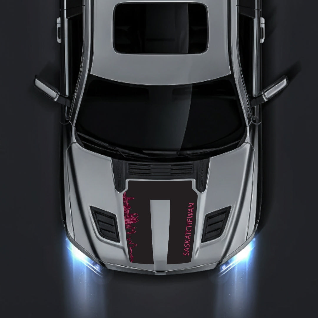 Performance Hood Panel Decal/Sticker - Saskatchewan Skyline Graphic Kit - For Dodge RAM 1500 2019-2025 - Premium Vinyl