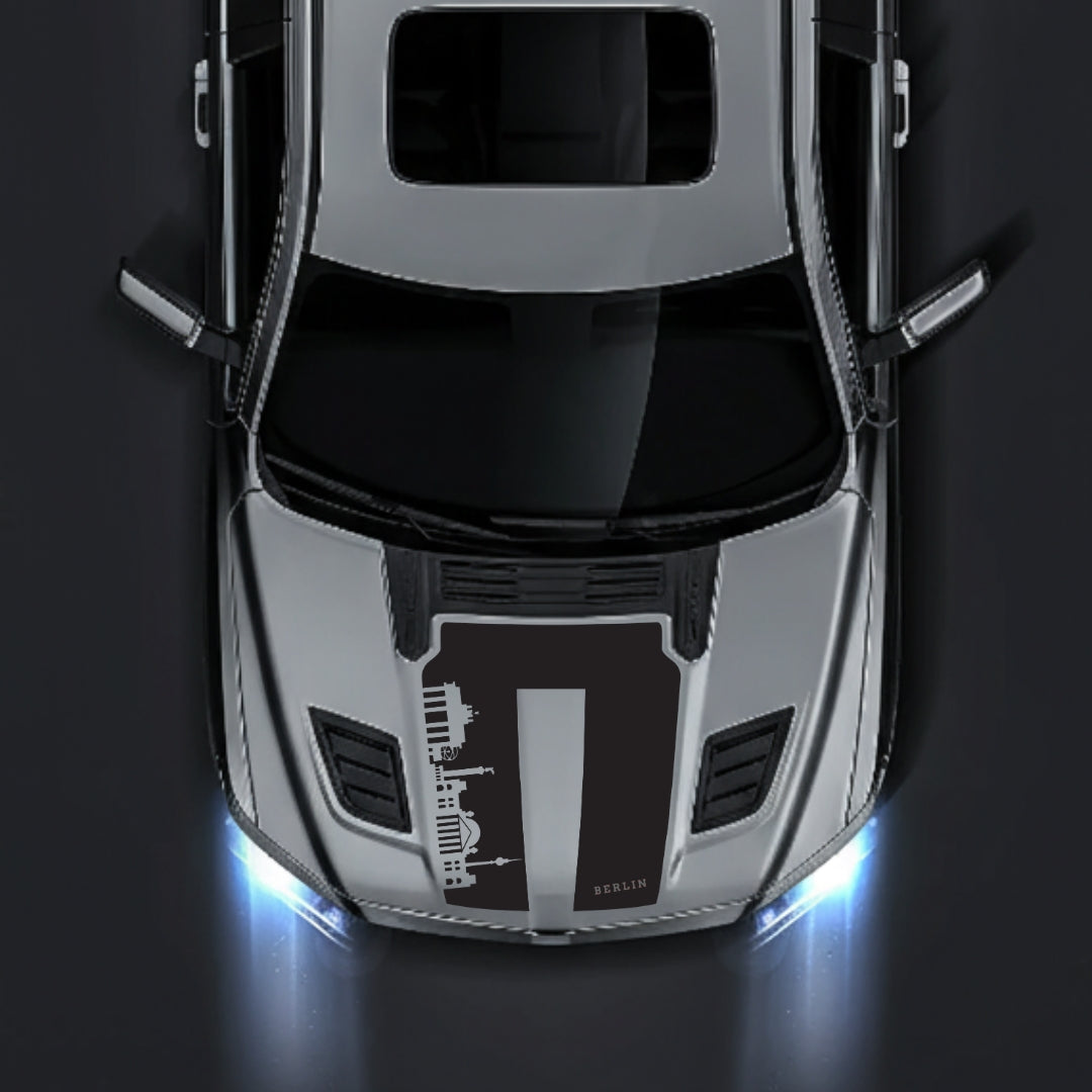 Performance Hood Panel Decal/Sticker - Berlin Skyline - Cut Graphic Kit - For Dodge RAM 1500 2019-2025 - Premium Vinyl