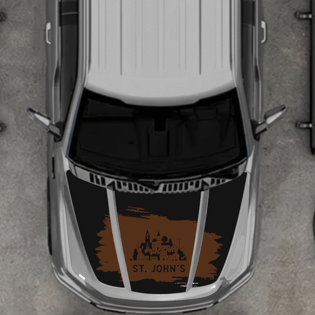Hood Panel Decal/Sticker - St John's Graphic Kit - For Ford F-150 2020-2026 - Premium Vinyl