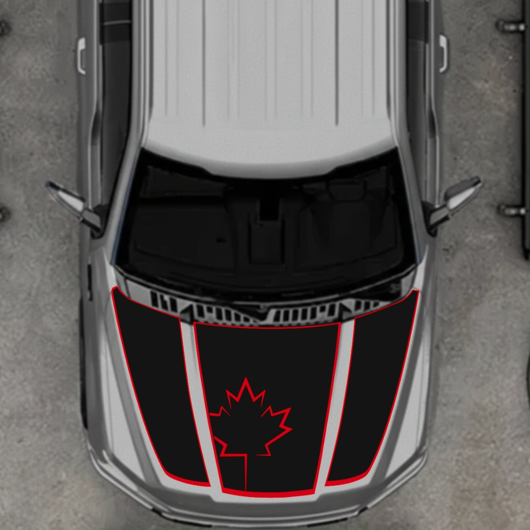 Hood Panel Decal/Sticker - Canada Style 13 Graphic Kit - For Ford F-150 2020-2026 - Premium Vinyl