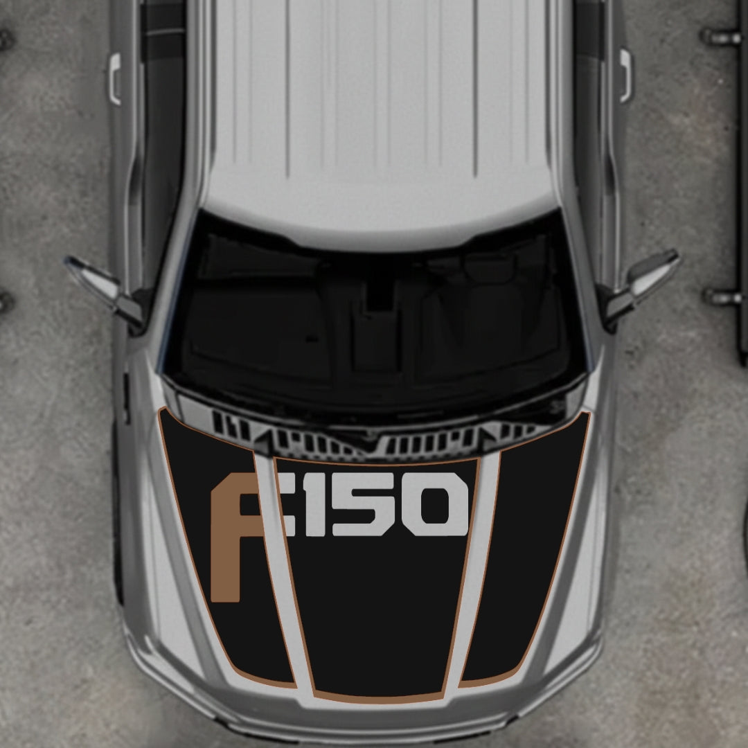 Hood Panel Decal/Sticker - Style 14 Graphic Kit - For Ford F-150 2020-2026 - Premium Vinyl