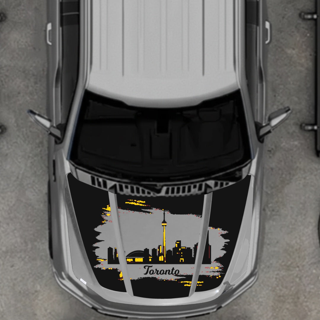 Hood Panel Decal/Sticker - Toronto - Cut Graphic Kit - For Ford F-150 2020-2026 - Premium Vinyl