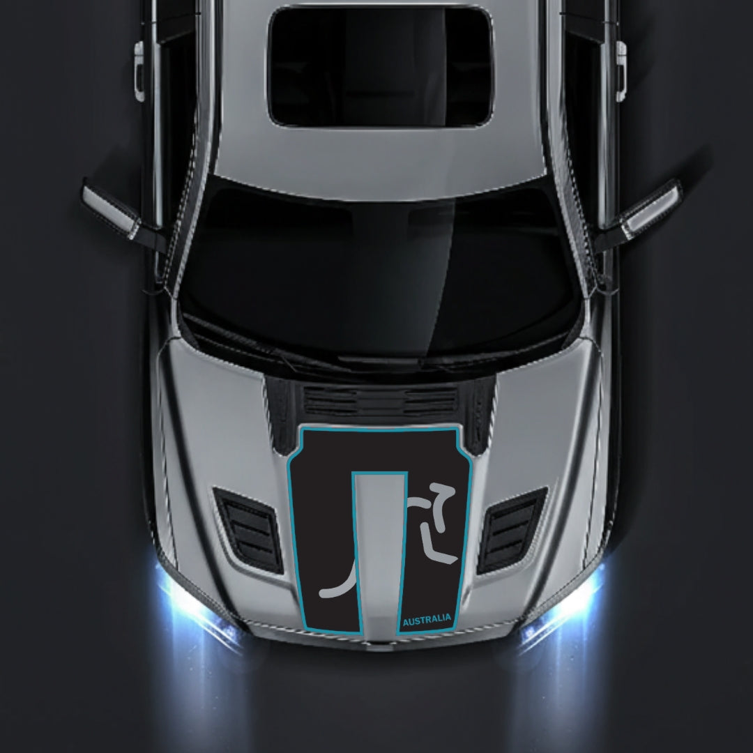 Hood Panel Decal/Sticker - Australia - Cut - Border Graphic Kit - For Dodge RAM 1500 2019-2025 - Premium Vinyl
