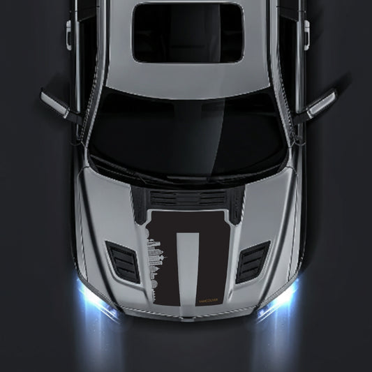 Performance Hood Panel Decal/Sticker - Vancouver Skyline - Cut Graphic Kit - For Dodge RAM 1500 2019-2025 - Premium Vinyl