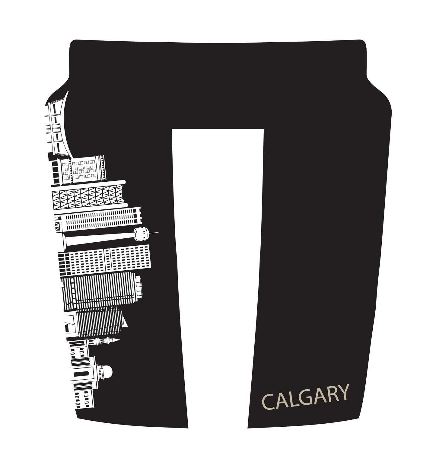Performance Hood Panel Decal/Sticker - Calgary Skyline - Cut Graphic Kit - For Dodge RAM 1500 2019-2025 - Premium Vinyl