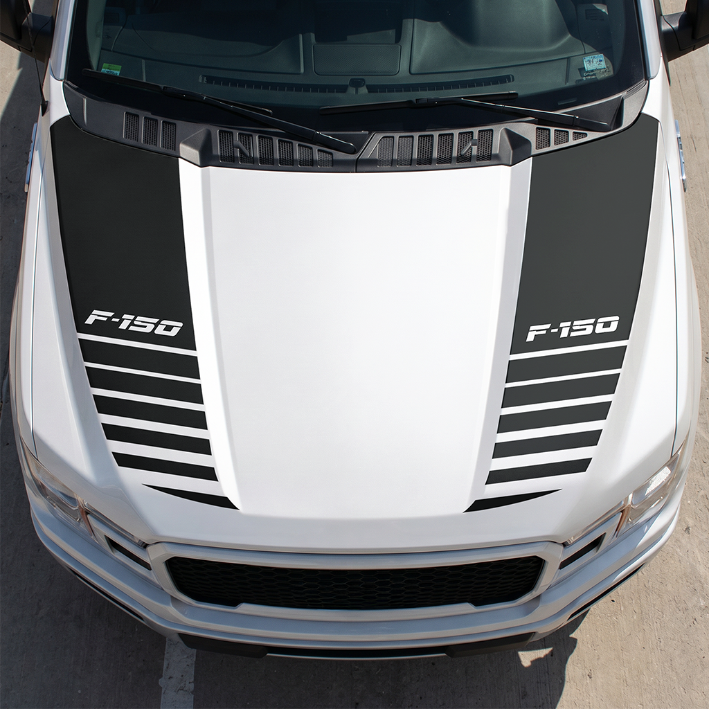 Hood Panel Decal/Sticker - Different Styles Graphic Decals Kit- For Ford F-150 2015-2020 - Premium Vinyl
