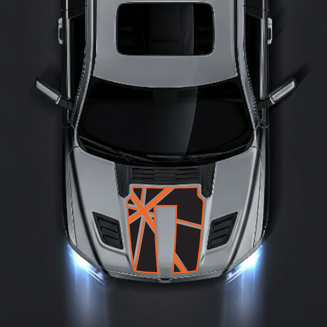 Hood Panel Decal/Sticker - England - Cut - Border Graphic Kit - For Dodge RAM 1500 2019-2025 - Premium Vinyl