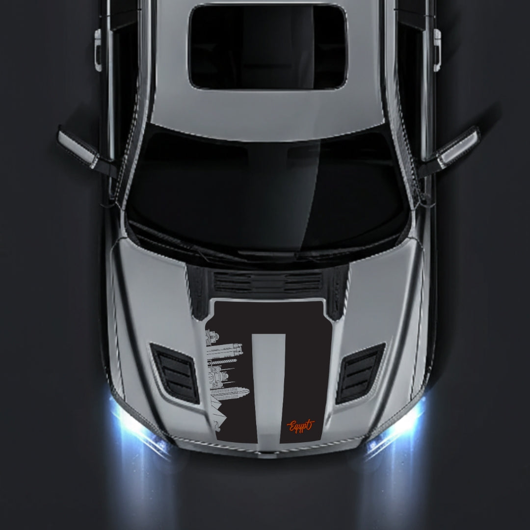 Performance Hood Panel Decal/Sticker - Egypt Skyline - Cut Graphic Kit - For Dodge RAM 1500 2019-2025 - Premium Vinyl