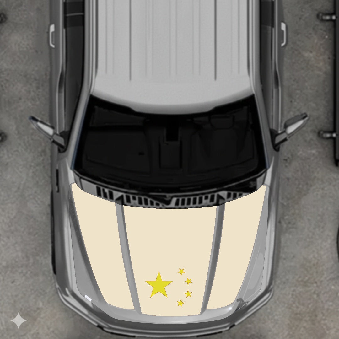Hood Panel Decal/Sticker - China Flag Graphic Kit - For Ford F-150 2020-2026 - Premium Vinyl