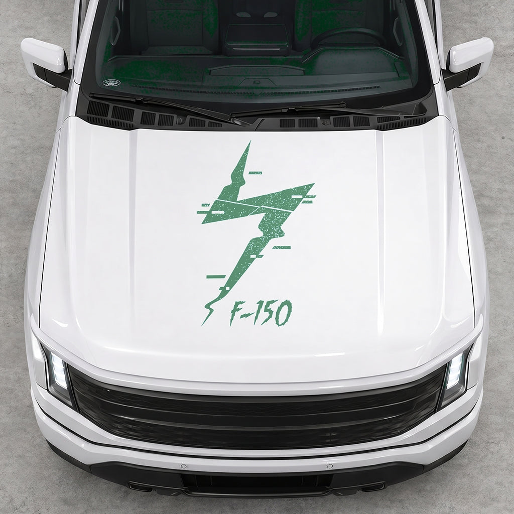 Hood Panel Decal/Sticker - Cut Electric F150 Graphic Decal Graphic Kit - For FORD F-150 2015-2020 - Premium Vinyl