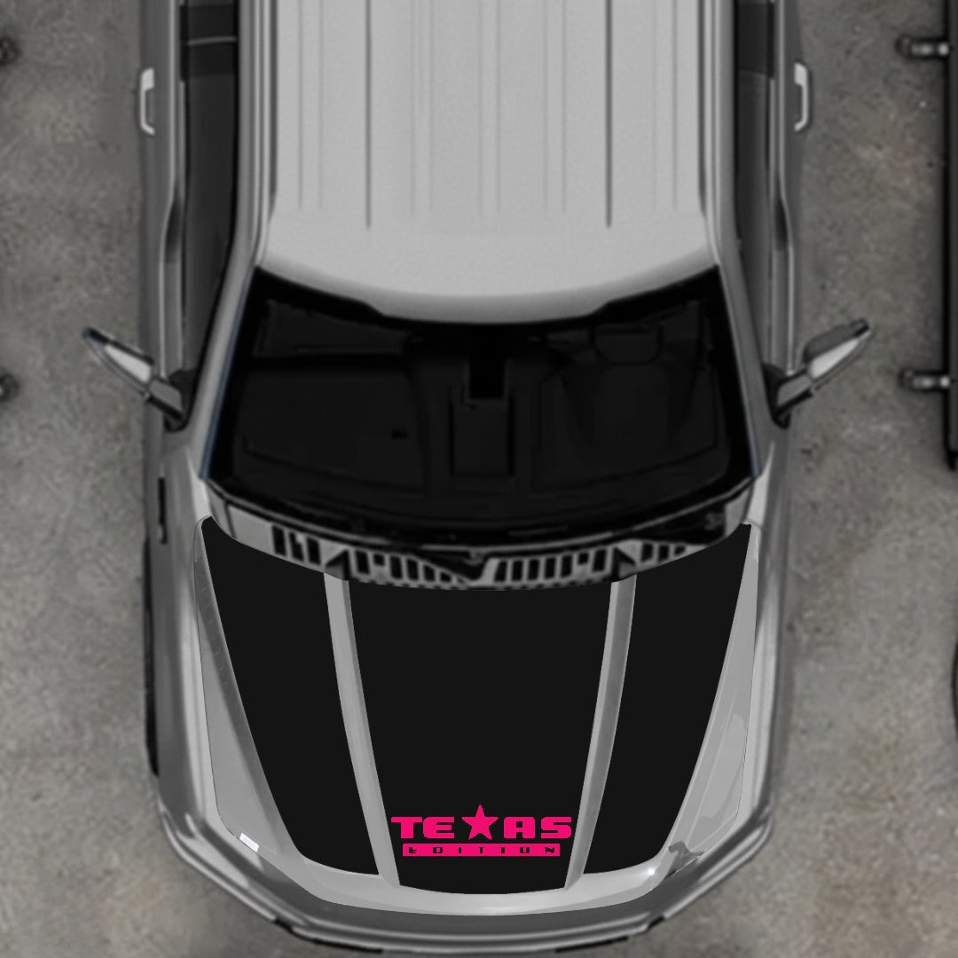 Hood Panel Decal/Sticker - Texas Graphic Kit - For Ford F-150 2020-2026 - Premium Vinyl