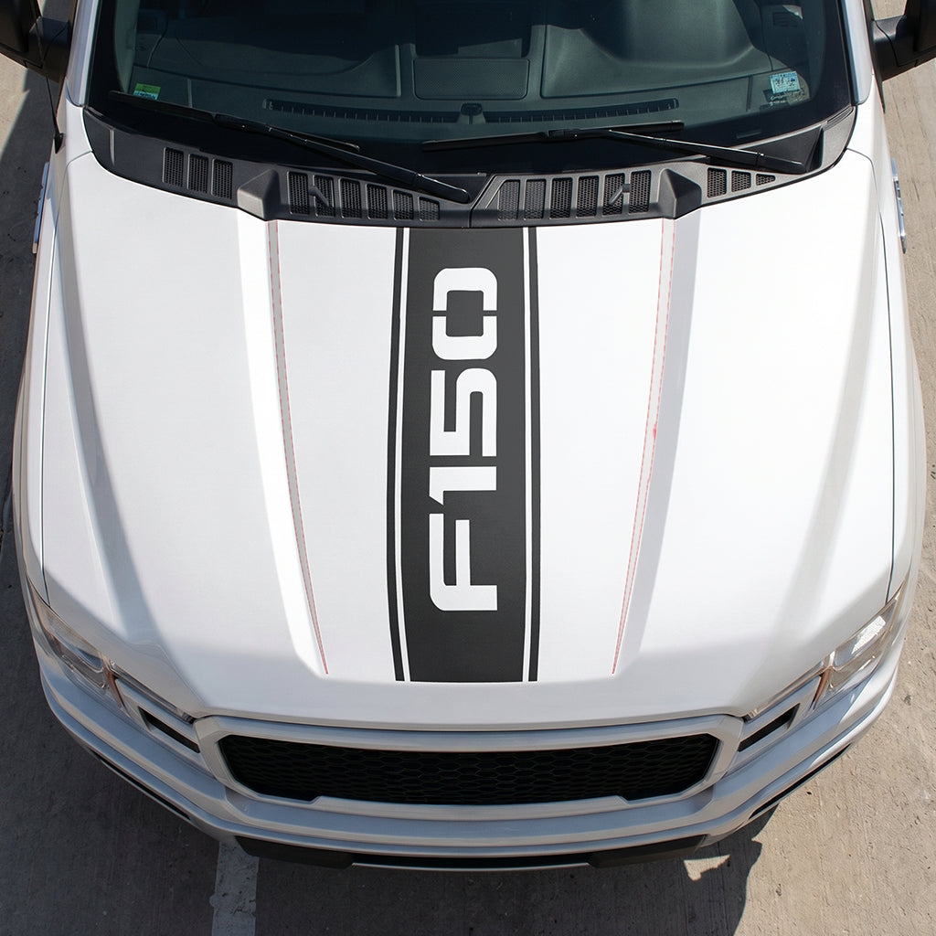 Hood Panel Decal/Sticker - Bold Cut F150 Graphic Decal Graphic Kit - For Ford F-150 2015-2020 - Premium Vinyl