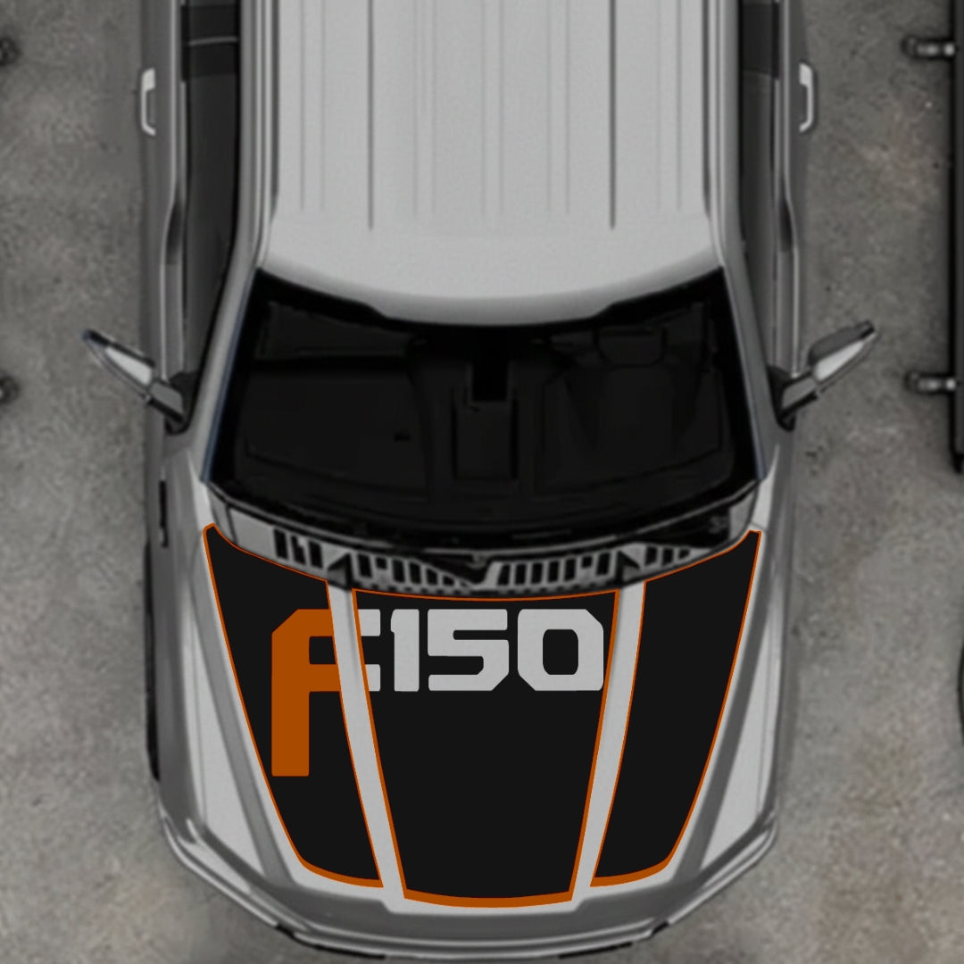 Hood Panel Decal/Sticker - Style 14 Graphic Kit - For Ford F-150 2020-2026 - Premium Vinyl