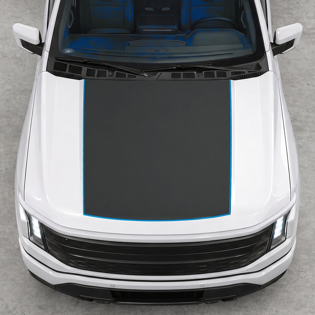 Hood Panel Decal/Sticker - Solid Graphic Decal Graphic Kit - For FORD F-150 2015-2020 - Premium Vinyl