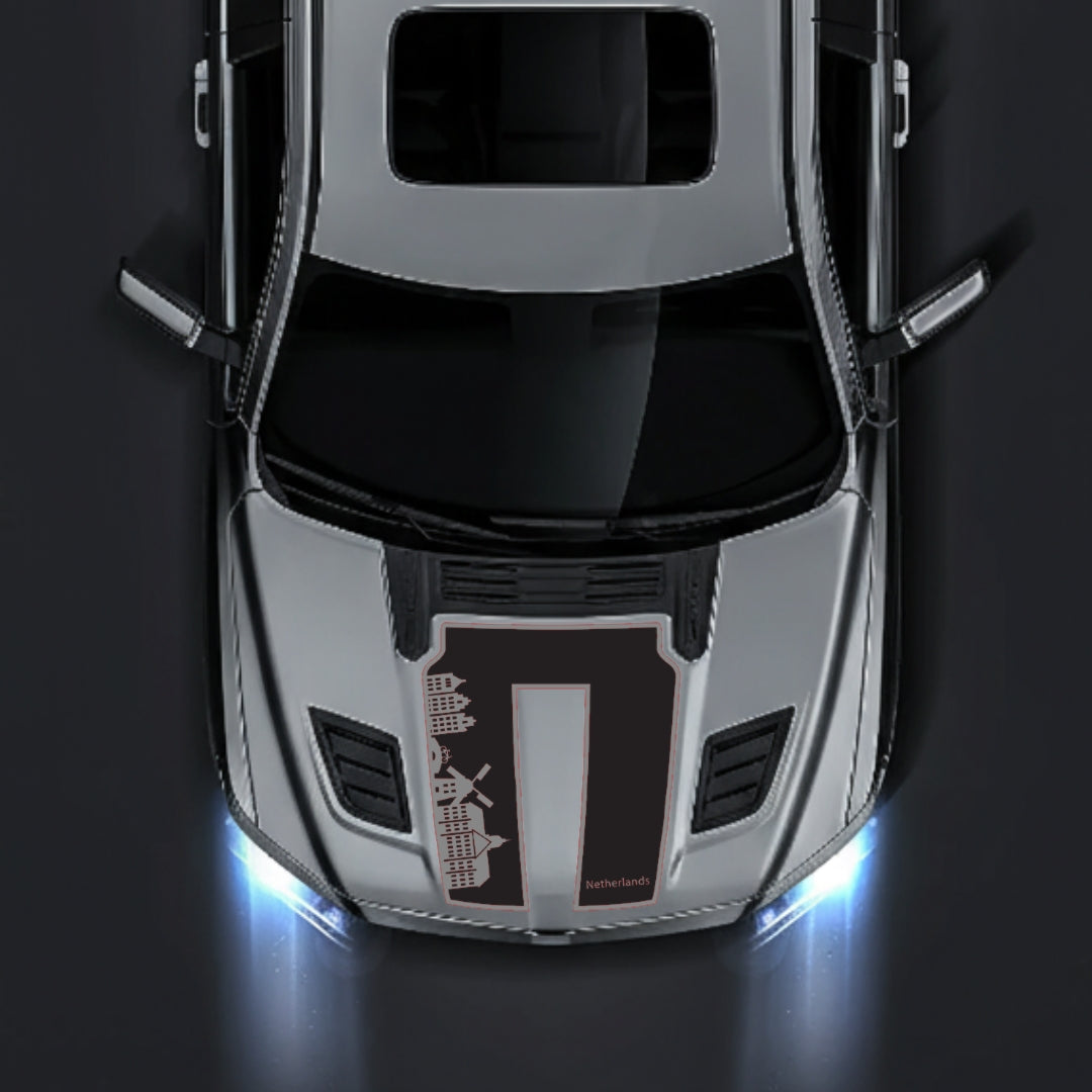 Hood Panel Decal/Sticker - Netherlands Skyline - Border Graphic Kit - For Dodge RAM 1500 2019-2025 - Premium Vinyl