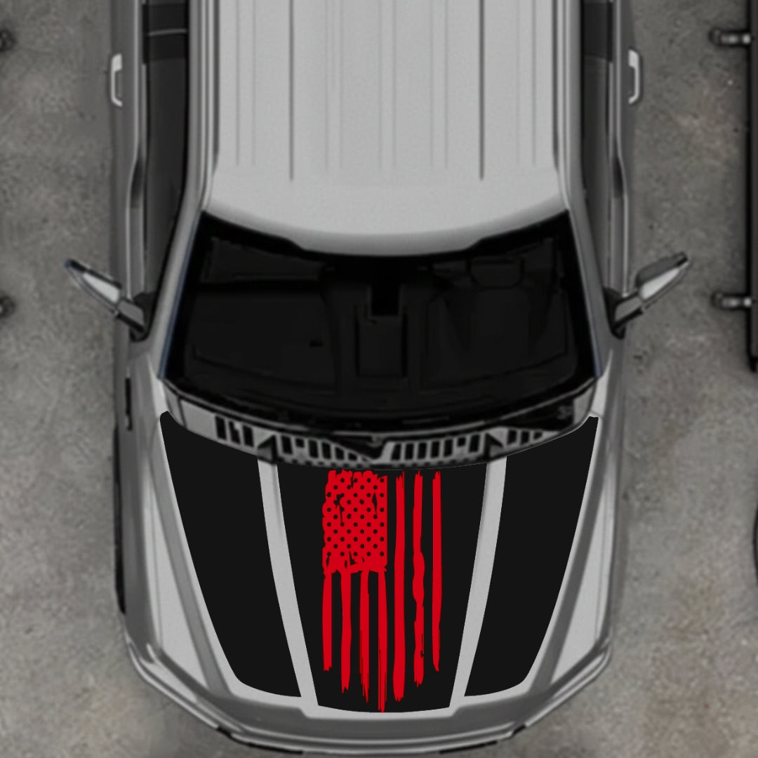 Hood Panel Decal/Sticker - USA Style 15 Graphic Kit - For Ford F-150 2020-2026 - Premium Vinyl