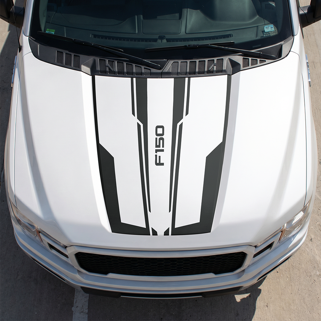 Hood Panel Decal/Sticker - Different Styles Graphic Decals Kit- For Ford F-150 2015-2020 - Premium Vinyl