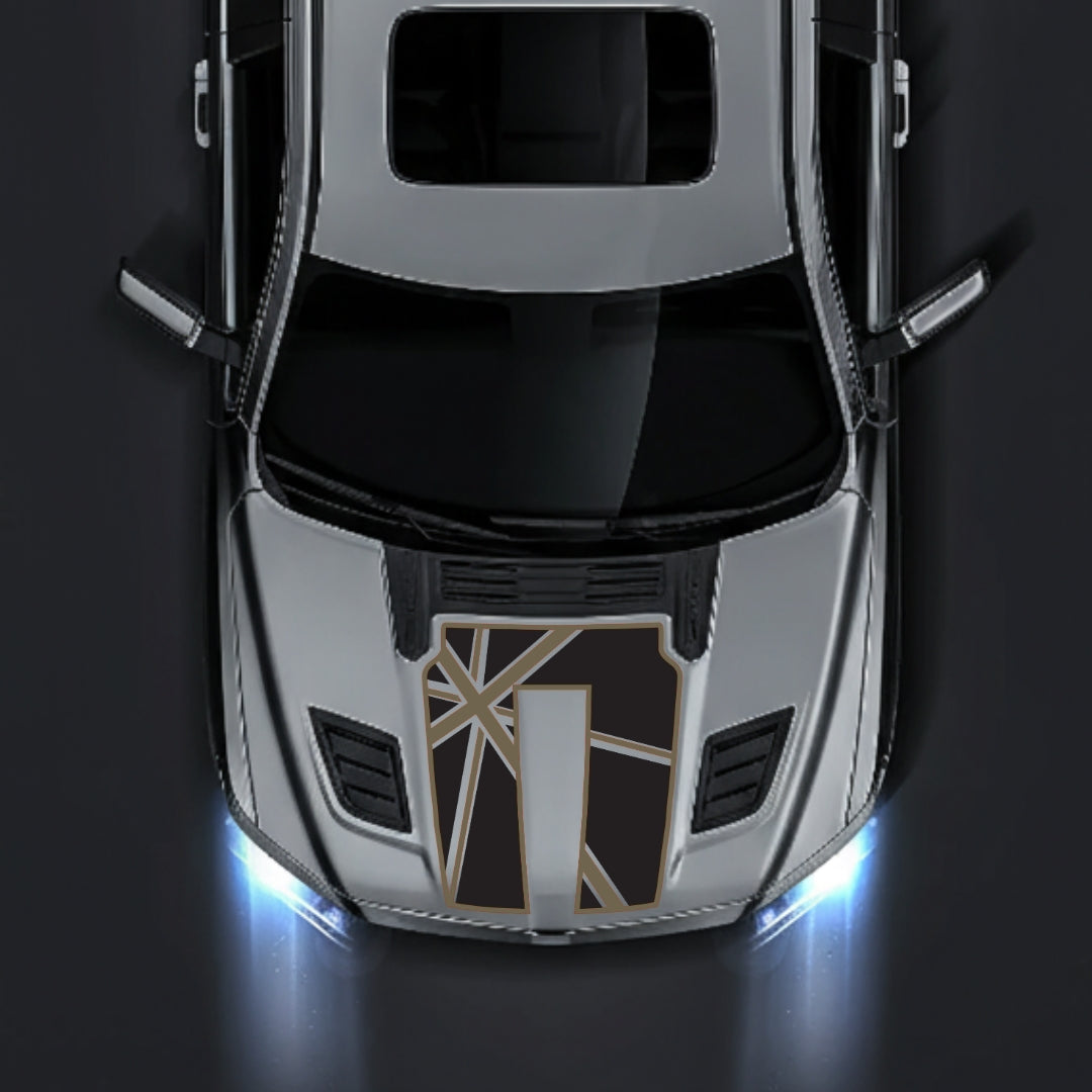 Performance Hood Panel Decal/Sticker - England - Cut - Border Graphic Kit - For Dodge RAM 1500 2019-2025 - Premium Vinyl