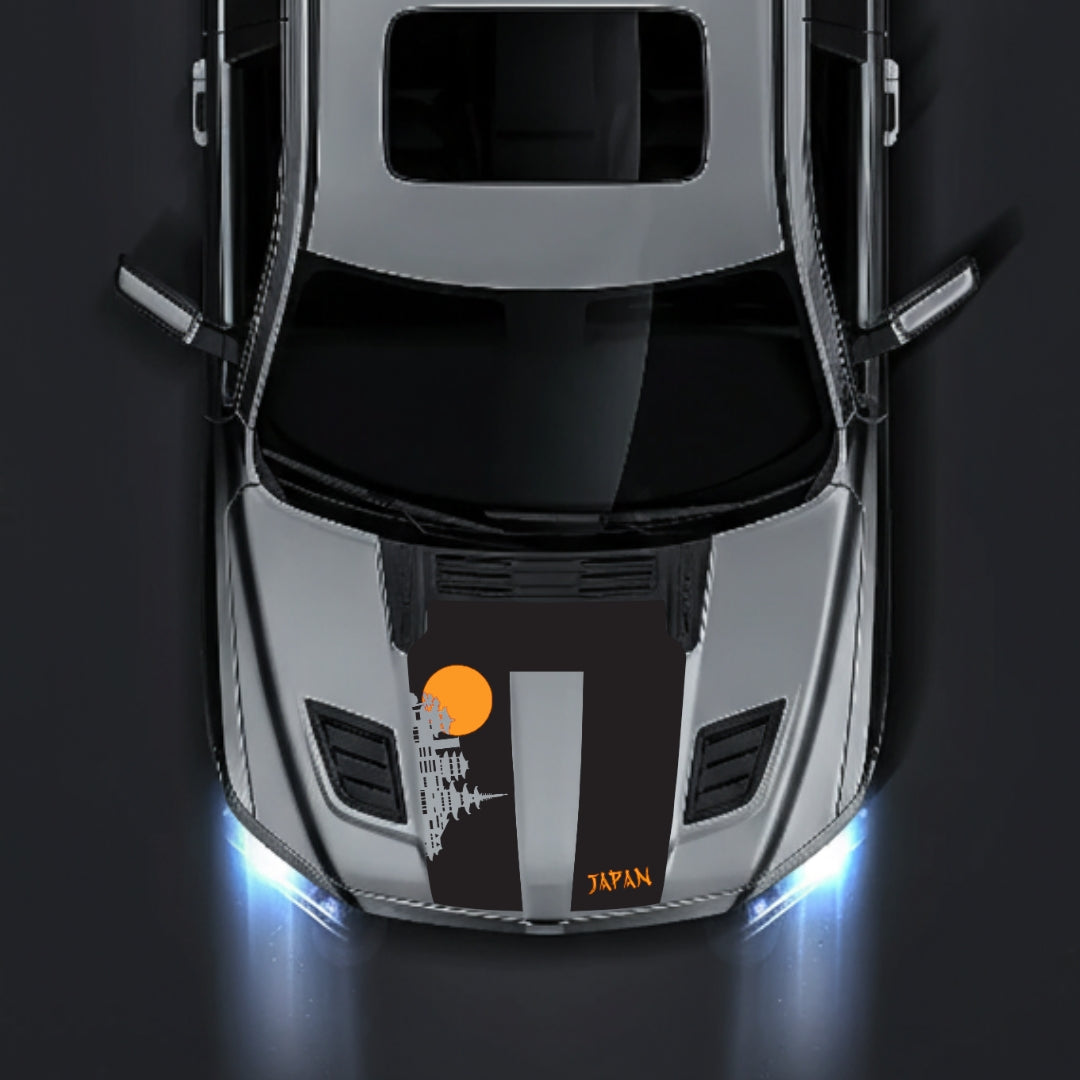 Hood Panel Decal/Sticker - Japan Skyline - Cut Graphic Kit - For Dodge RAM 1500 2019-2025 - Premium Vinyl