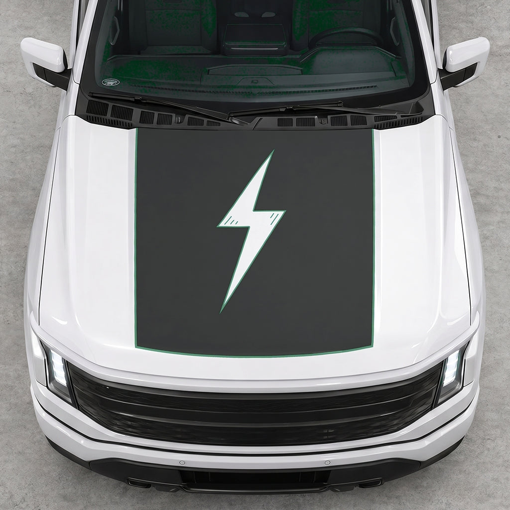Hood Panel Decal/Sticker - Electric Graphic Decal Graphic Kit - For FORD F-150 2015-2020 - Premium Vinyl