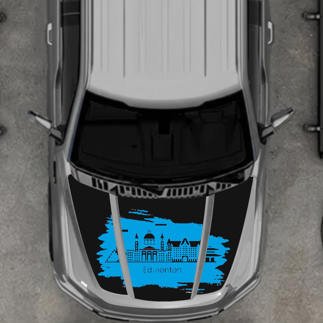 Hood Panel Decal/Sticker - Edmonton Graphic Kit - For Ford F-150 2020-2026 - Premium Vinyl