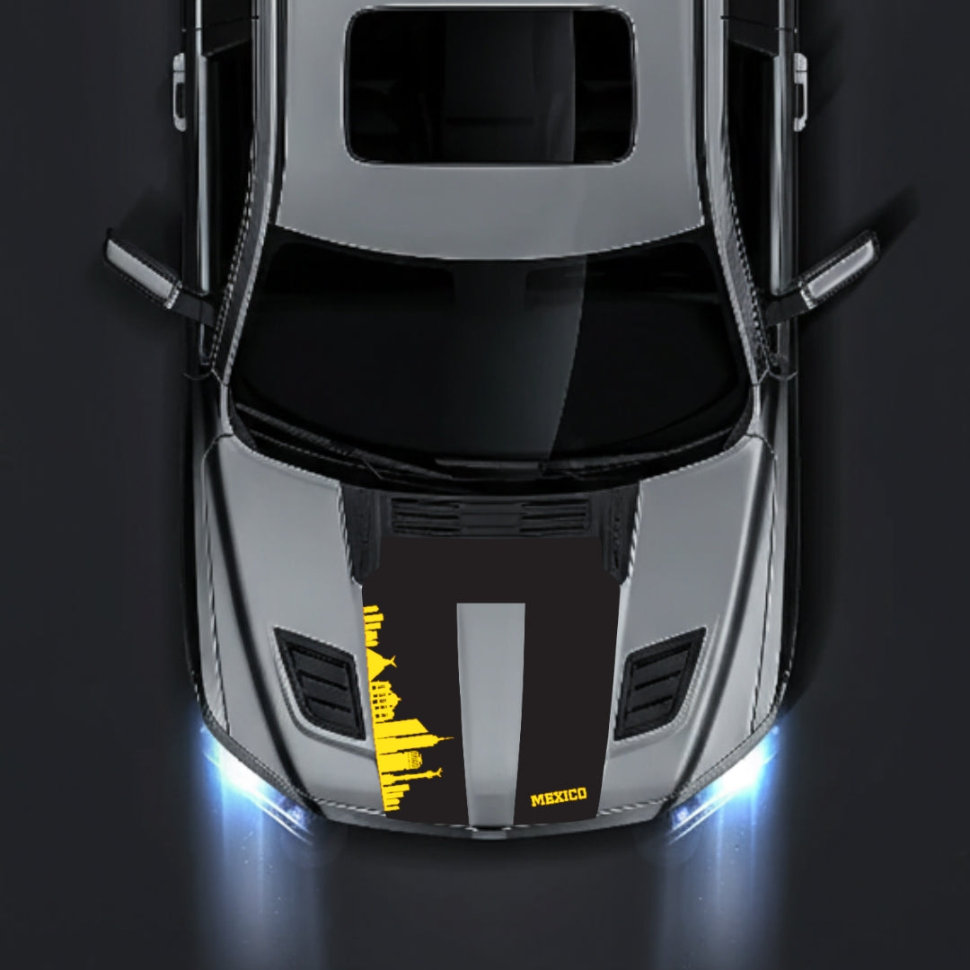 Hood Panel Decal/Sticker - Mexico Skyline Graphic Kit - For Dodge RAM 1500 2019-2025 - Premium Vinyl