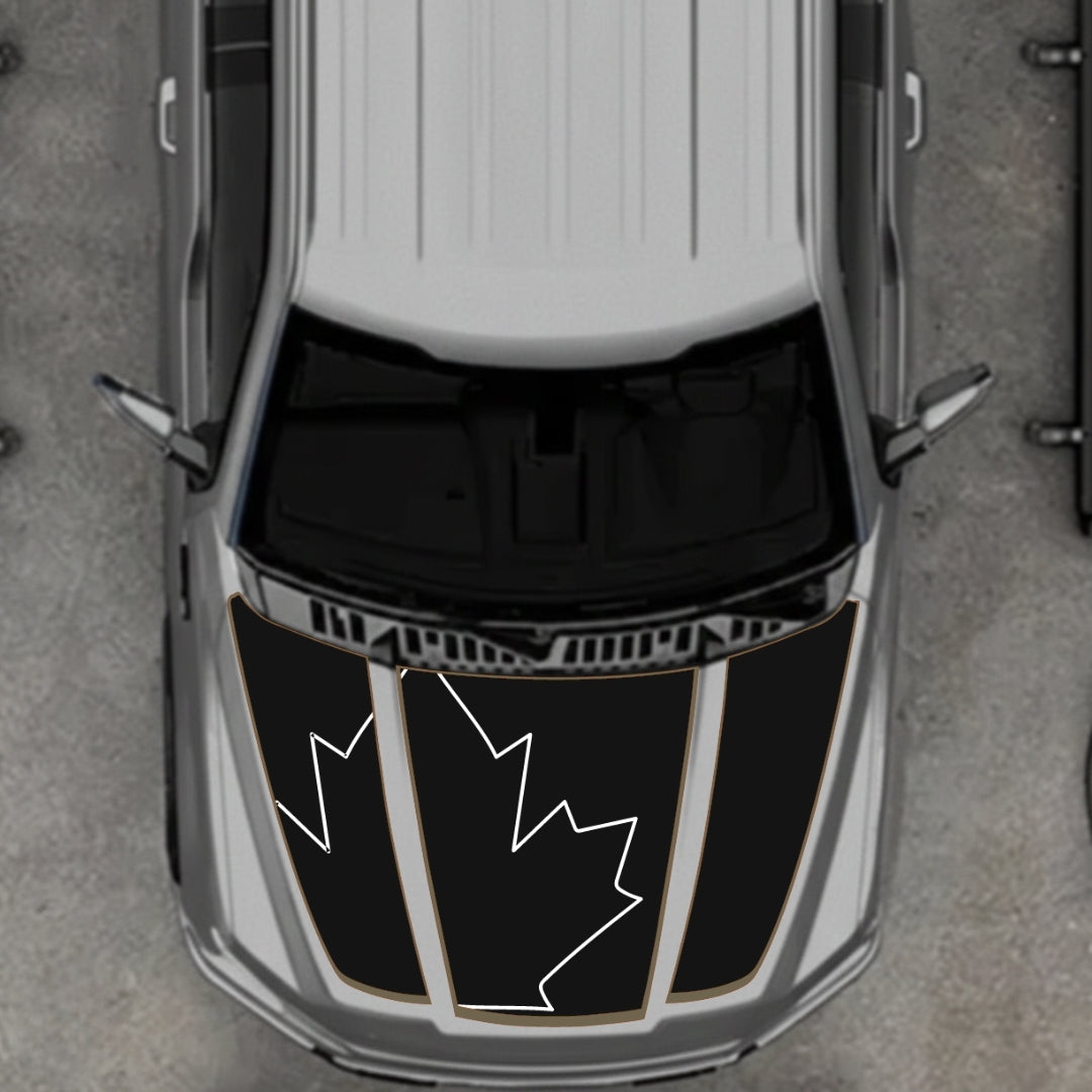 Hood Panel Decal/Sticker - Canada Style 26 Graphic Kit - For Ford F-150 2020-2026 - Premium Vinyl