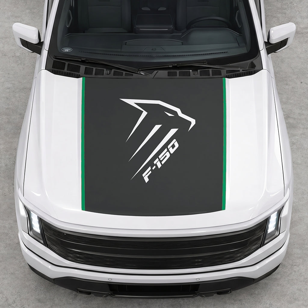 Hood Panel Decal/Sticker - Eagle Head Graphic Decal Graphic Kit - For Ford F-150 2015-2020 - Premium Vinyl