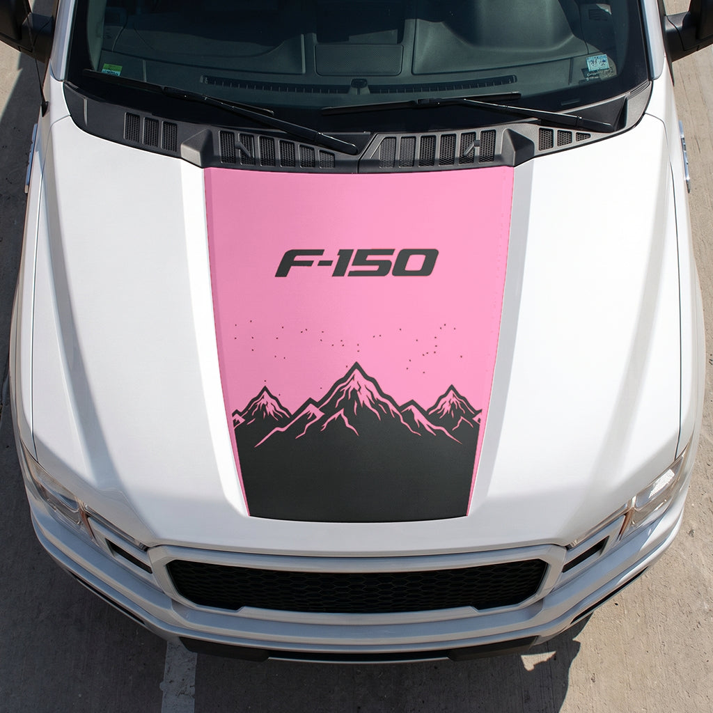Hood Panel Decal/Sticker - Deep Mountain Graphic Decal Graphic Kit - For Ford F-150 2015-2020 - Premium Vinyl