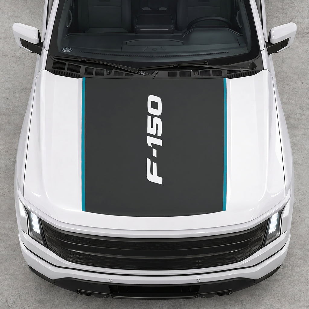 Hood Panel Decal/Sticker - Italic Style F150 Graphic Decal Graphic Kit - For Ford F-150 2015-2020 - Premium Vinyl