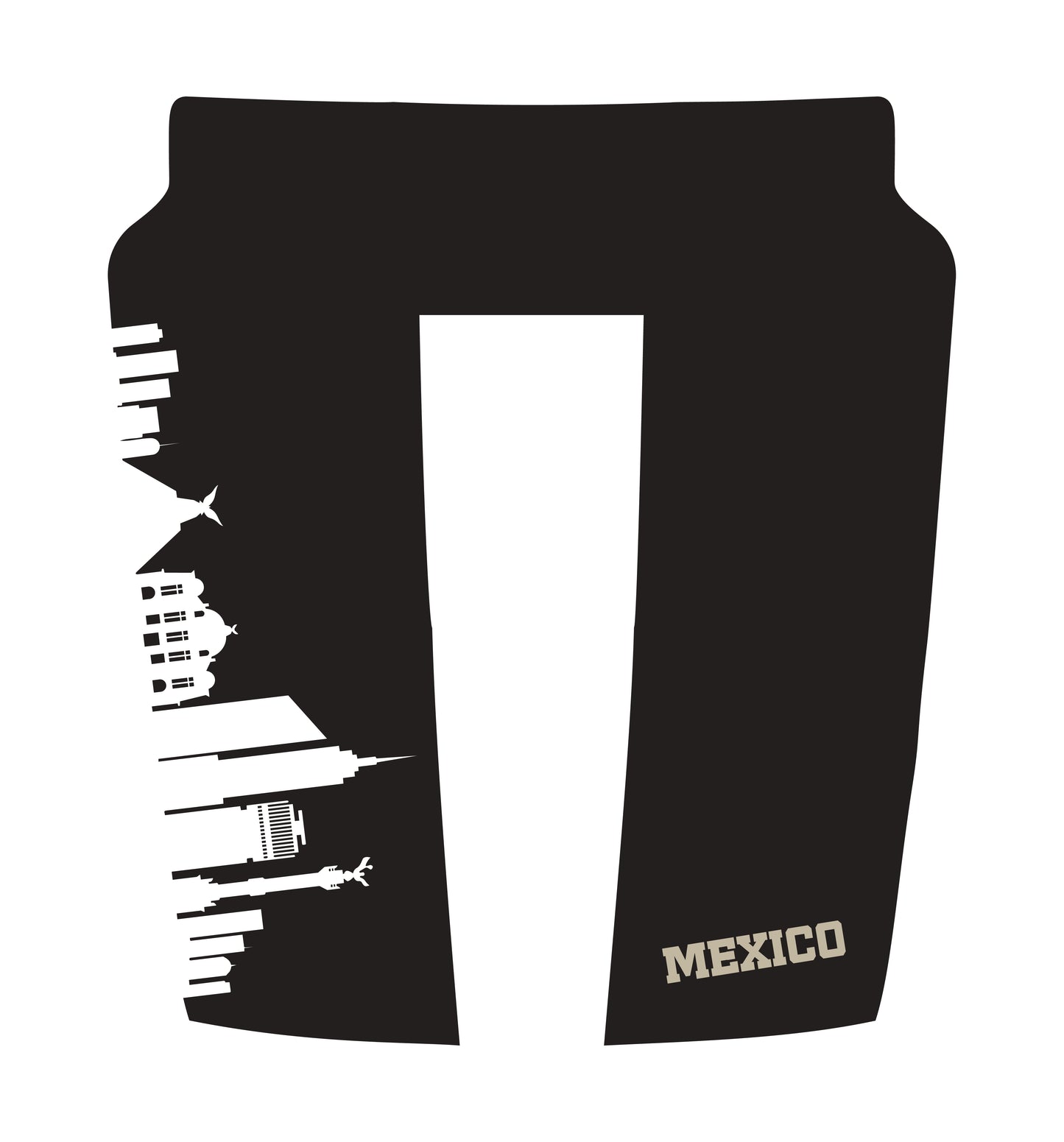 Performance Hood Panel Decal/Sticker - Mexico Skyline - Cut Graphic Kit - For Dodge RAM 1500 2019-2025 - Premium Vinyl
