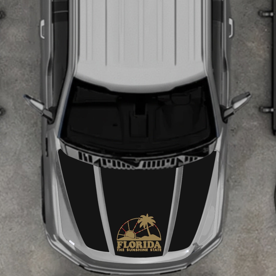 Hood Panel Decal/Sticker - Florida Graphic Kit - For Ford F-150 2020-2026 - Premium Vinyl