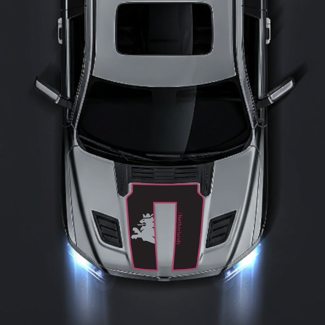 Performance Hood Panel Decal/Sticker - Netherlands - Cut - Border Graphic Kit - For Dodge RAM 1500 2019-2025 - Premium Vinyl